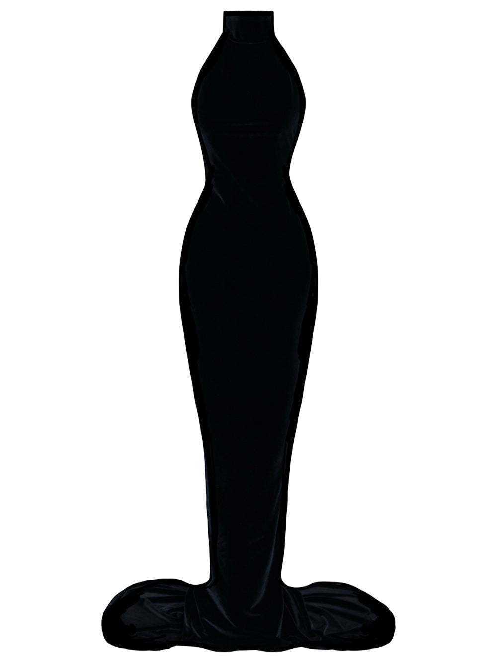 Open-Back Velvet Gown VESTIAIRE D'UN OISEAU LIBRE