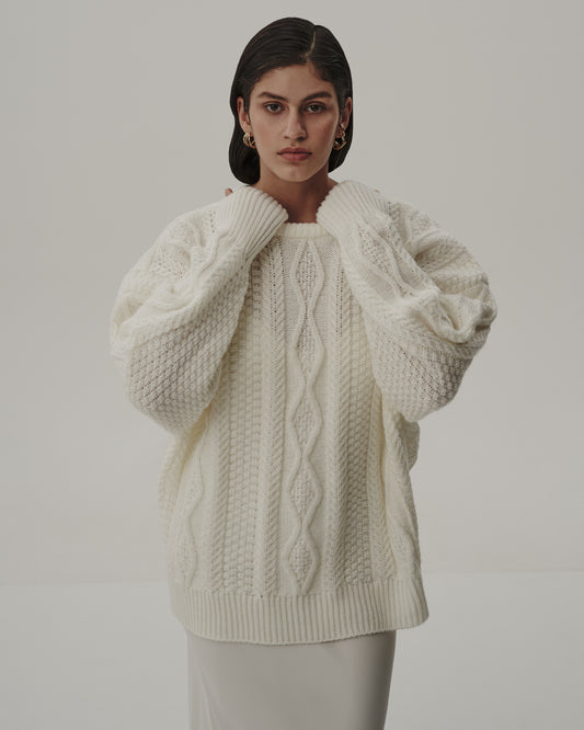 Braid Pattern Sweater T.MOSCA