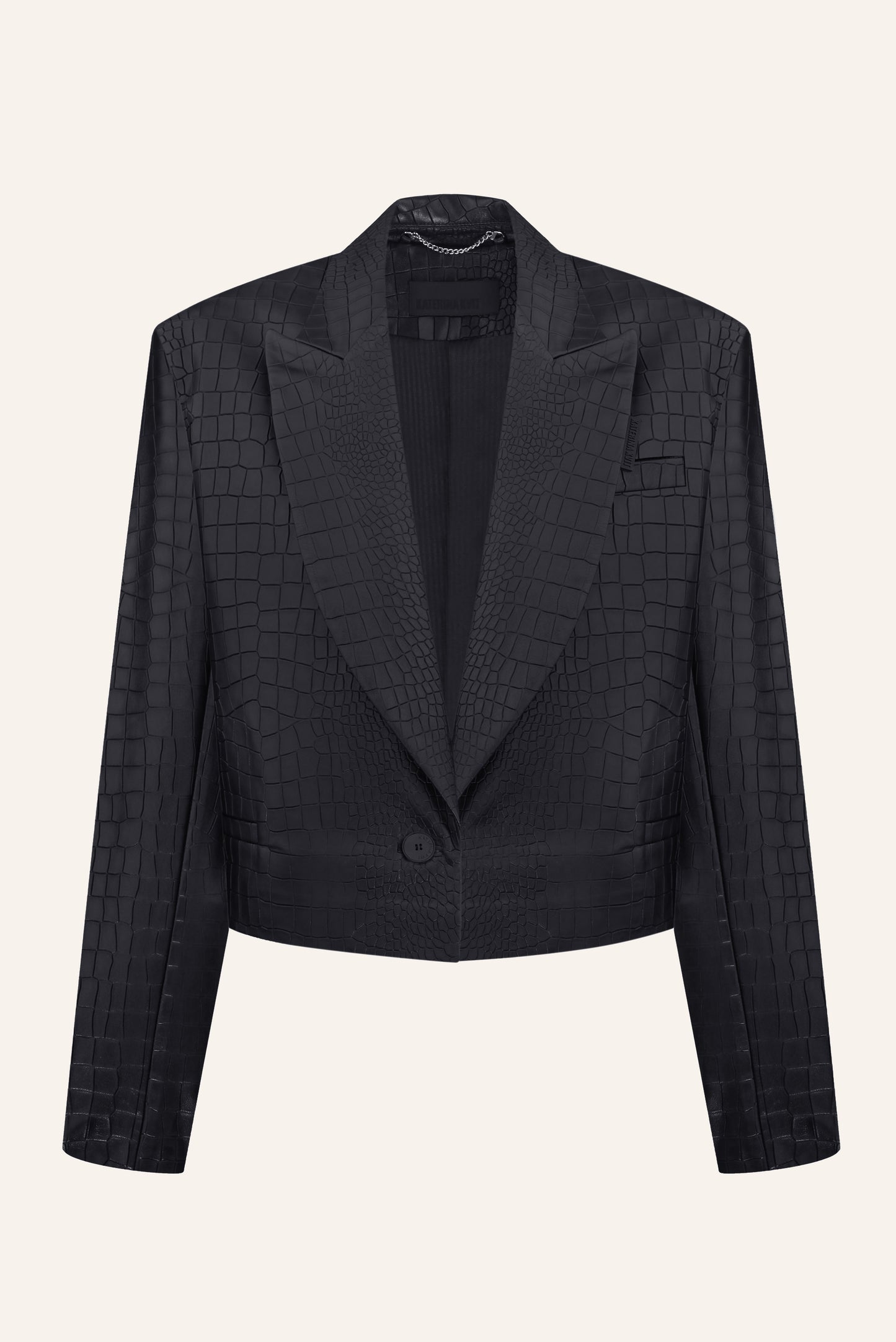 SHORT LEATHER JACKET IMITATION CROCO KATERINA KVIT