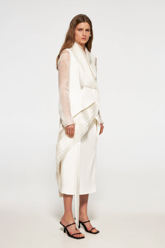 Tuxedo jacket with organza layers VALERY KOVALSKA