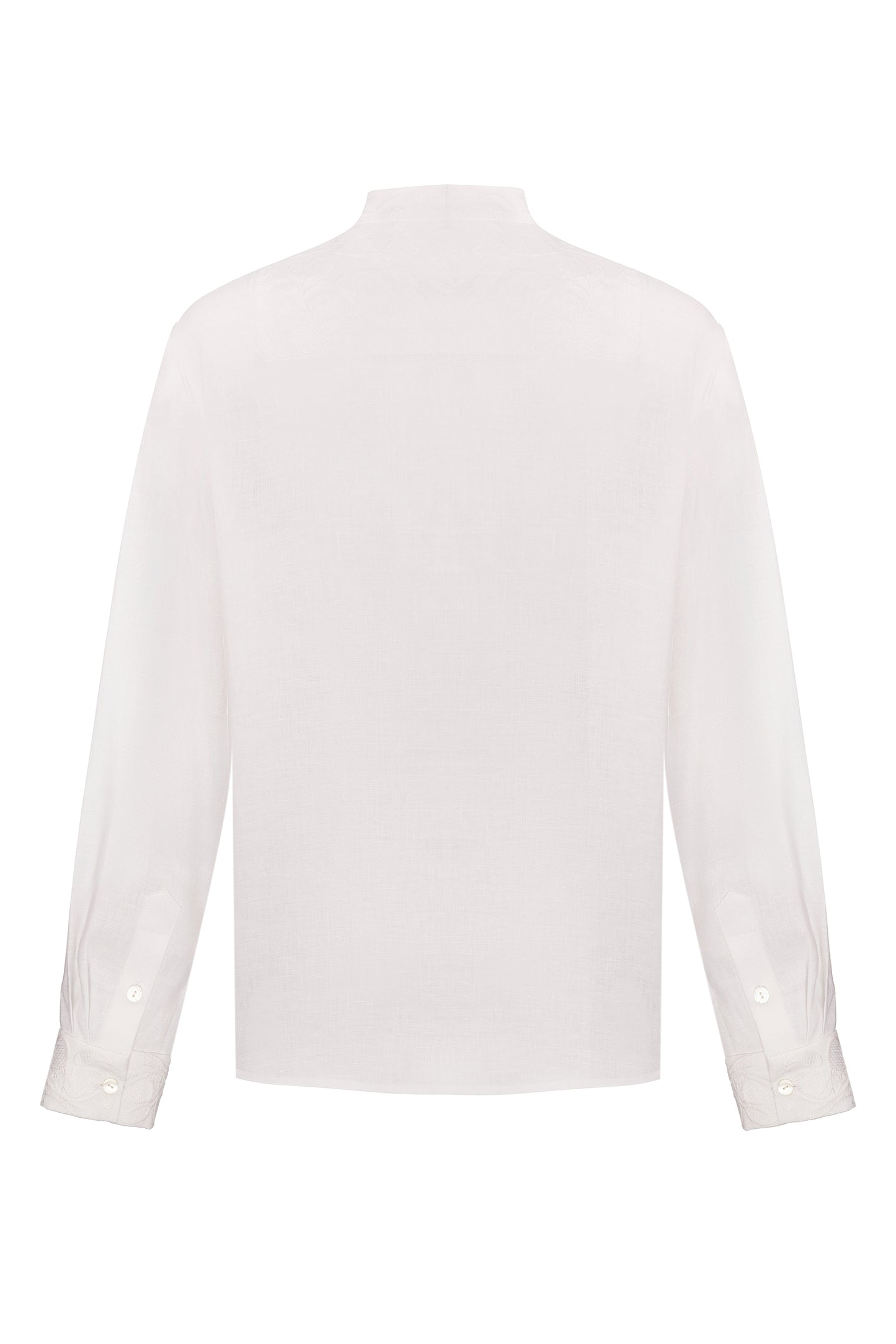 "Embroidery history" white shirt FOBERINI