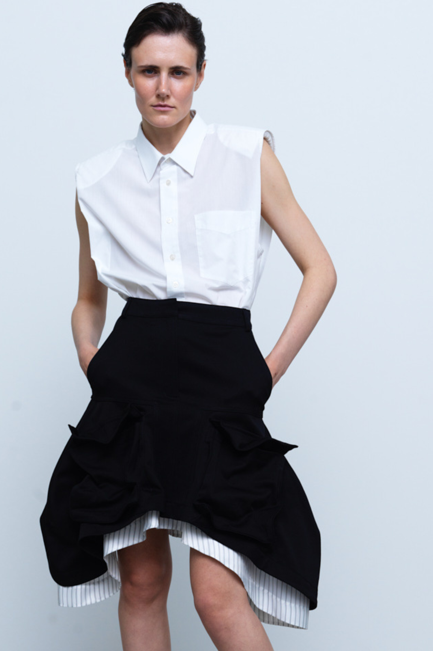 SKIRT #05 — Asymmetrical Midi Skirt GUDU