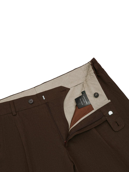 Brown linen trousers INDPOSHIV CASUAL
