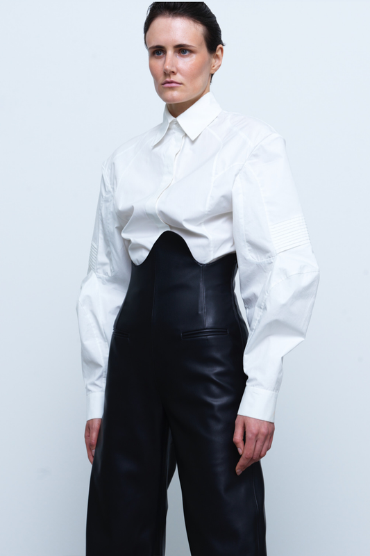 TOP #09 — Volume-Sleeve Cotton Shirt GUDU