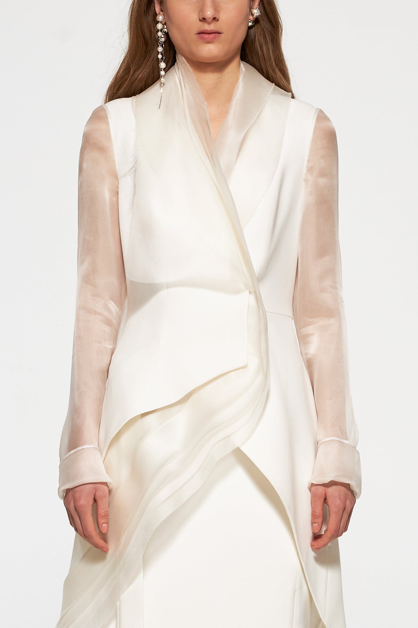 Tuxedo jacket with organza layers VALERY KOVALSKA