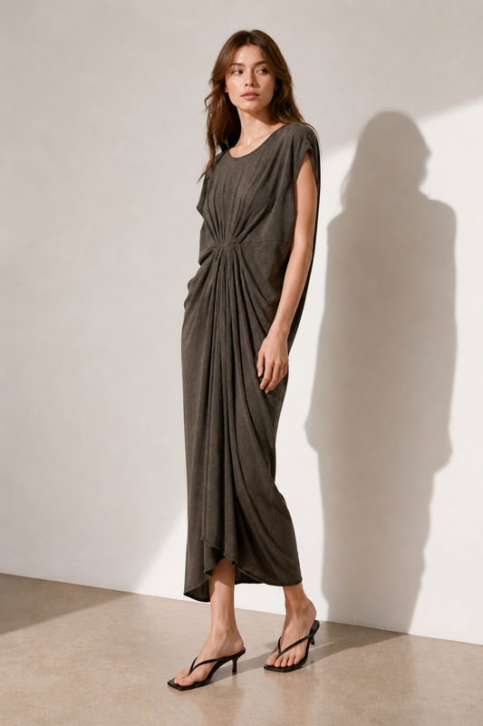 Draped Knit Cashmere Dress Gray RICK OWENS (Pre-Owned)