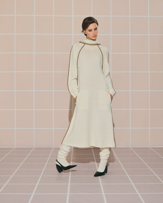 TURTLENECK SWEATER DRESS 91LAB