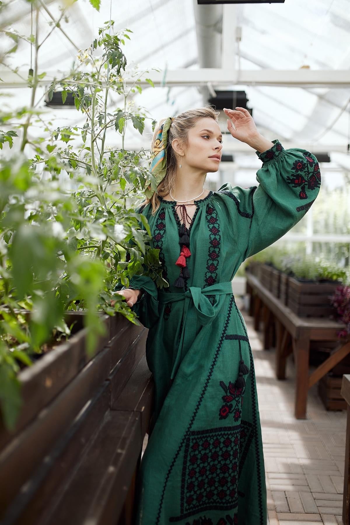 Green Chic Midi Dress FOBERINI