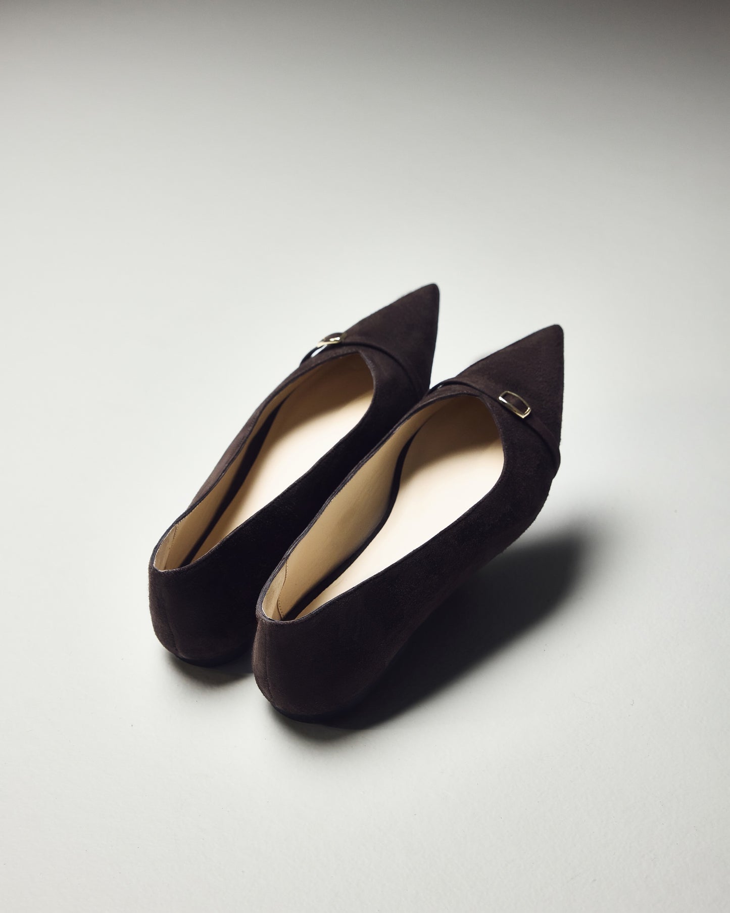 Alice brown ballet flats with a pointed toe LOOKIE ATELIER