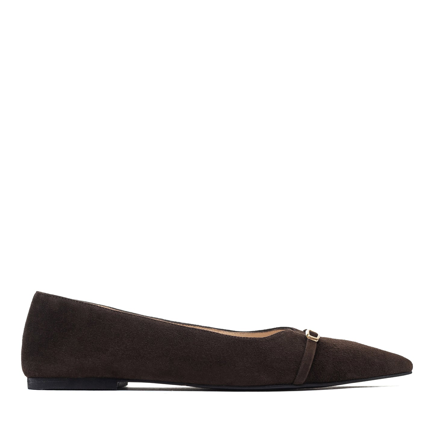 Alice brown ballet flats with a pointed toe LOOKIE ATELIER