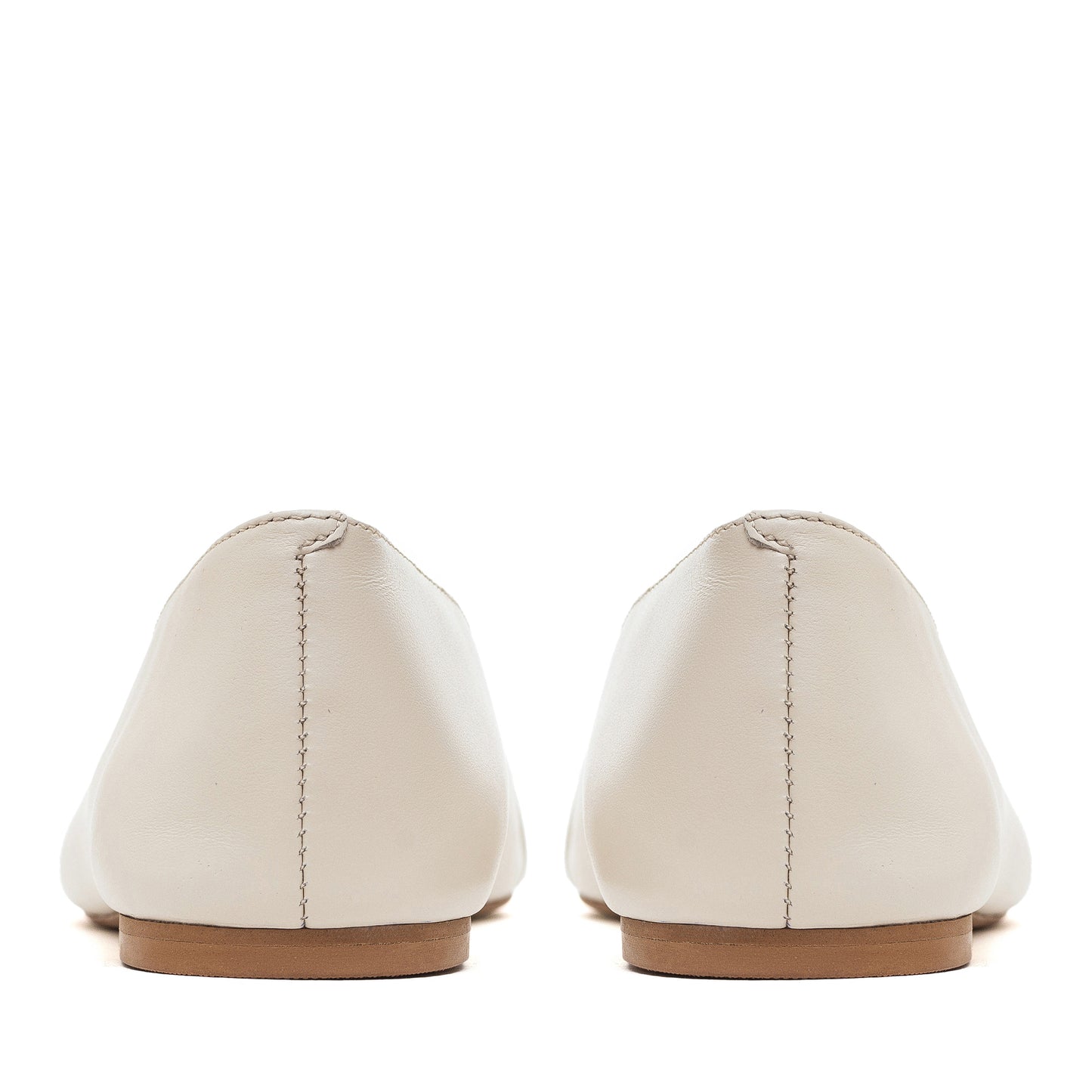 Alice milky ballet flats with a pointed toe LOOKIE ATELIER