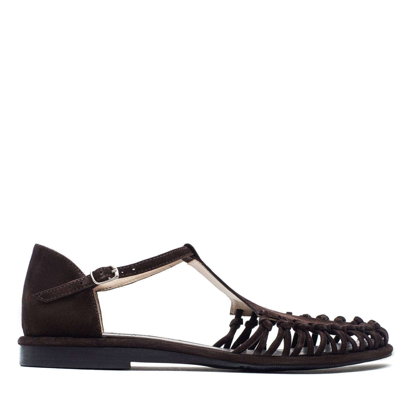 Anatomically shaped Fisherman brown sandals LOOKIE ATELIER