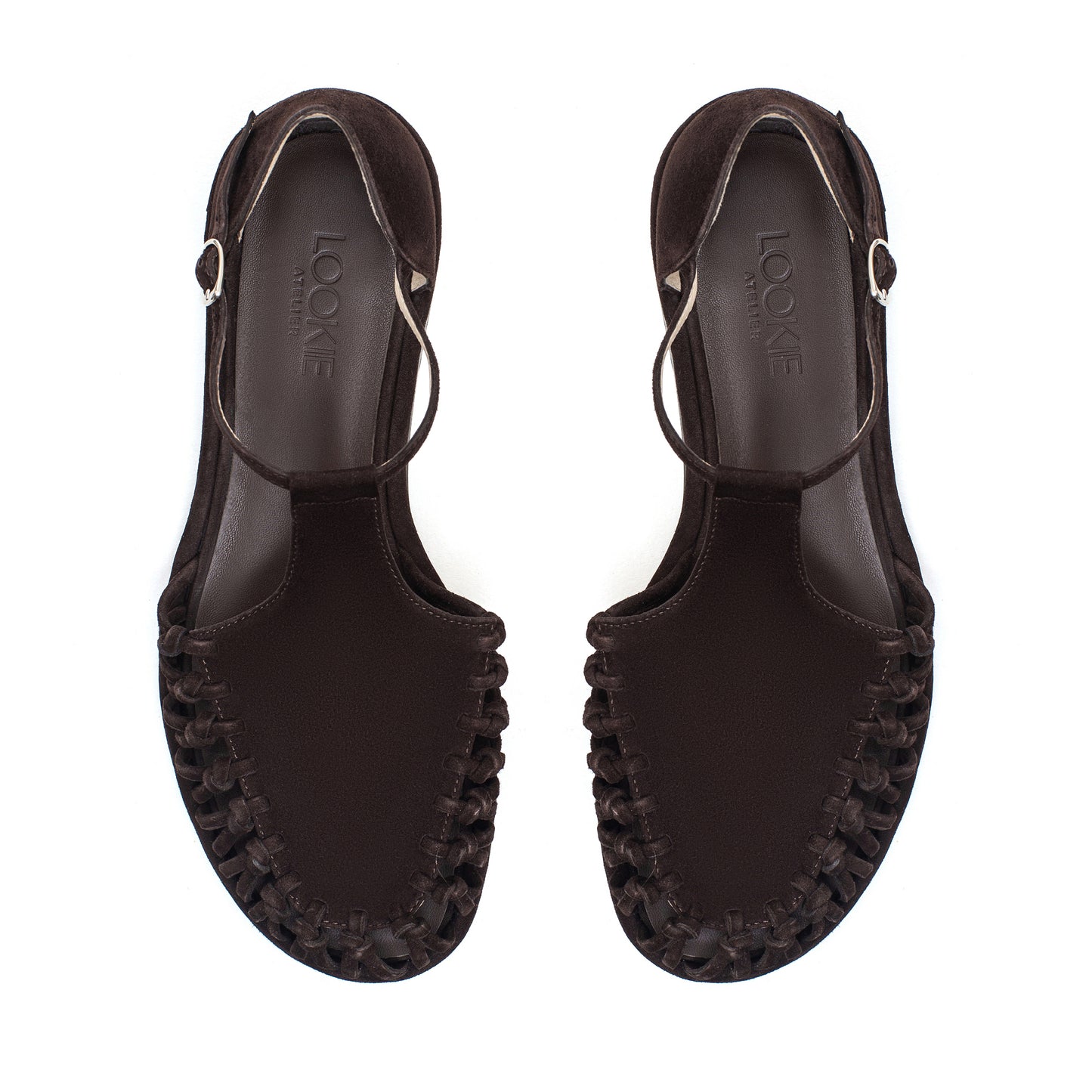 Anatomically shaped Fisherman brown sandals LOOKIE ATELIER