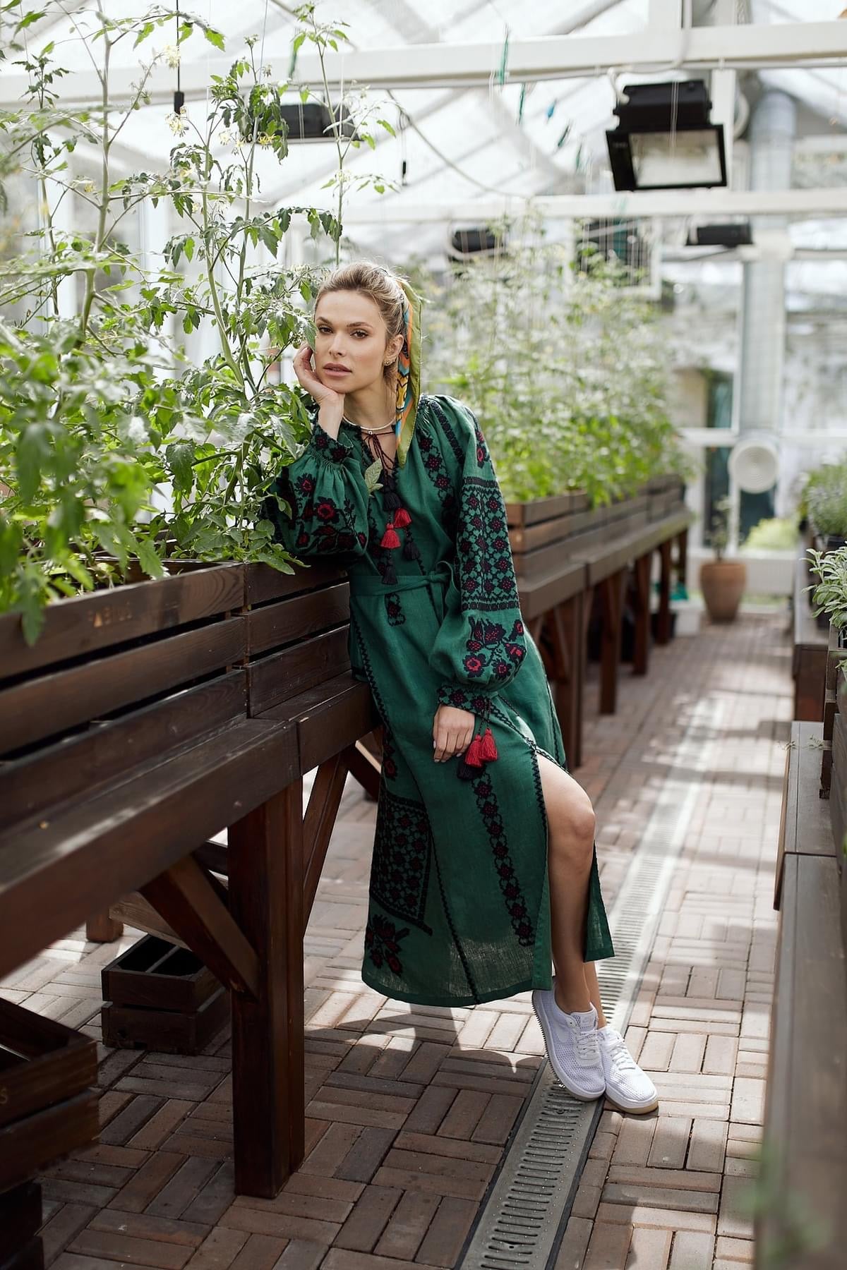 Green Chic Midi Dress FOBERINI