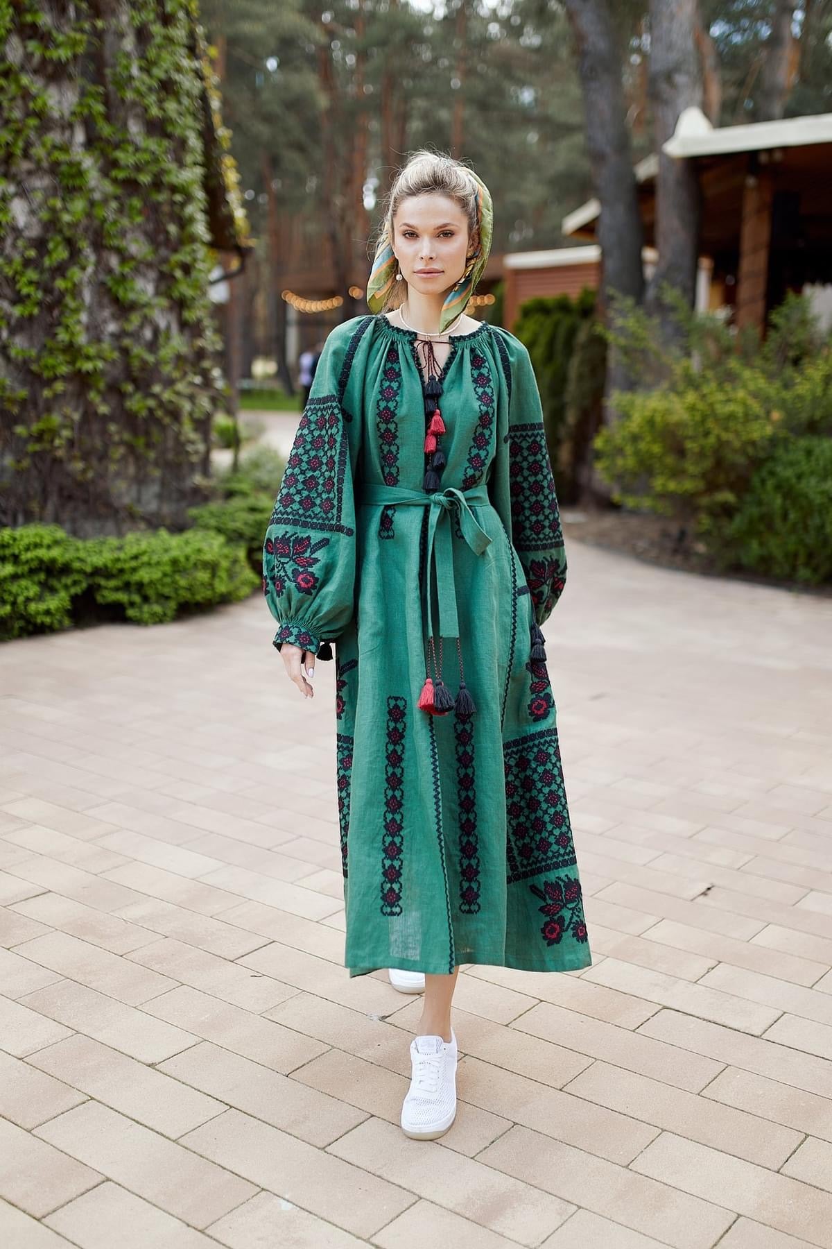 Green Chic Midi Dress FOBERINI