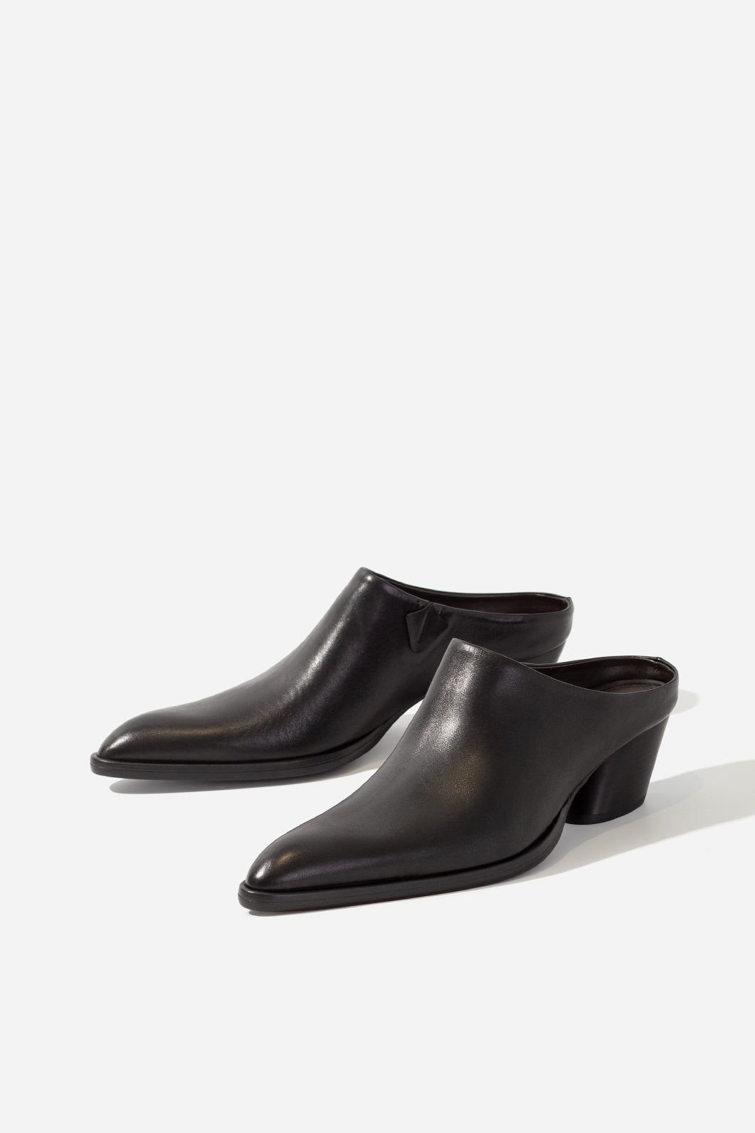 BERTA black mules KACHOROVSKA
