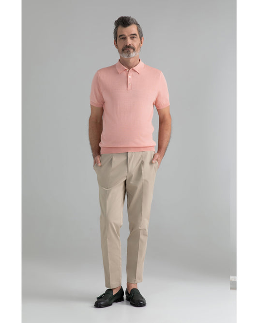 Beige Cotton Trousers INDPOSHIV