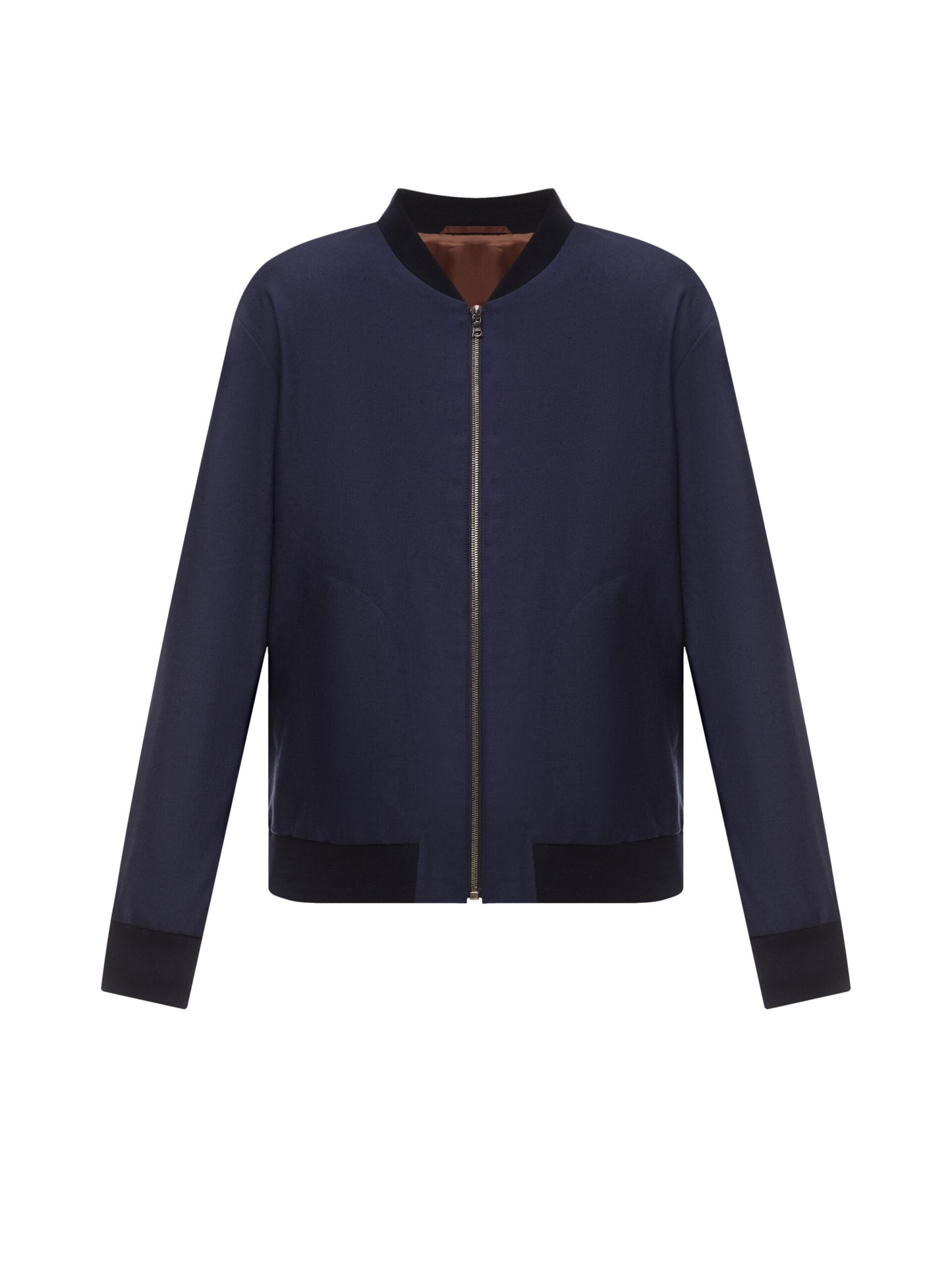 Blue Linen Bomber Jacket INDPOSHIV
