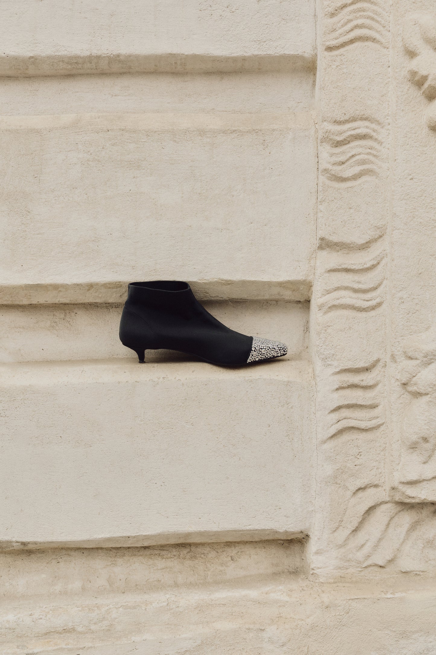 Chicago stretch ankle boots with rhinestones LOOKIE ATELIER
