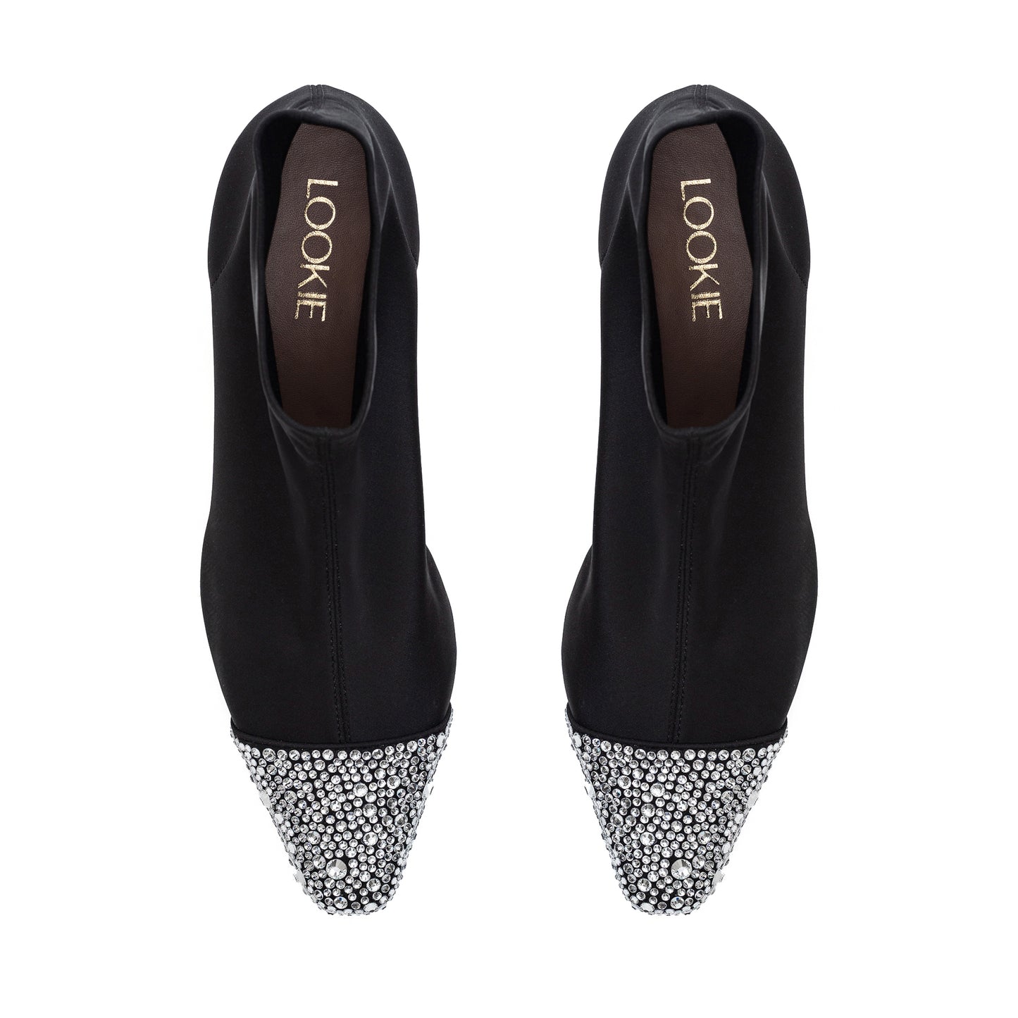 Chicago stretch ankle boots with rhinestones LOOKIE ATELIER