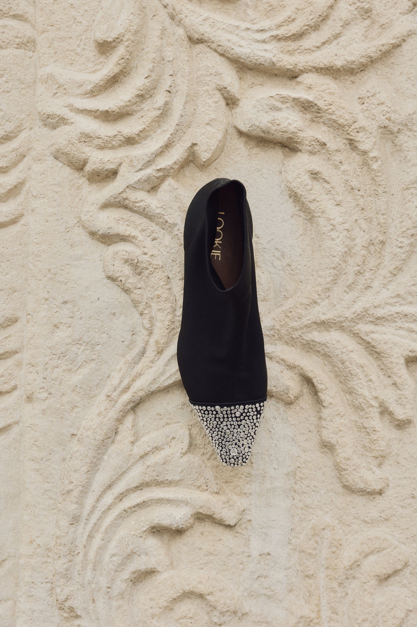 Chicago stretch ankle boots with rhinestones LOOKIE ATELIER