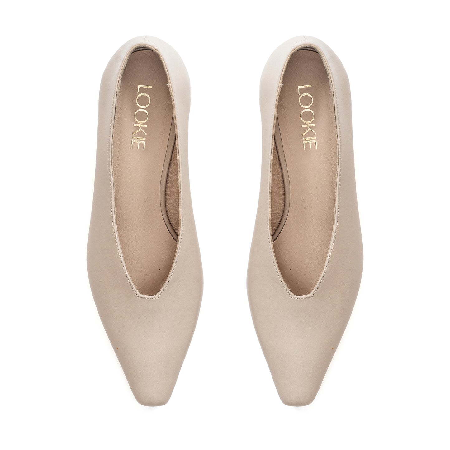 Comfortable Erica beige pumps for every day LOOKIE ATELIER