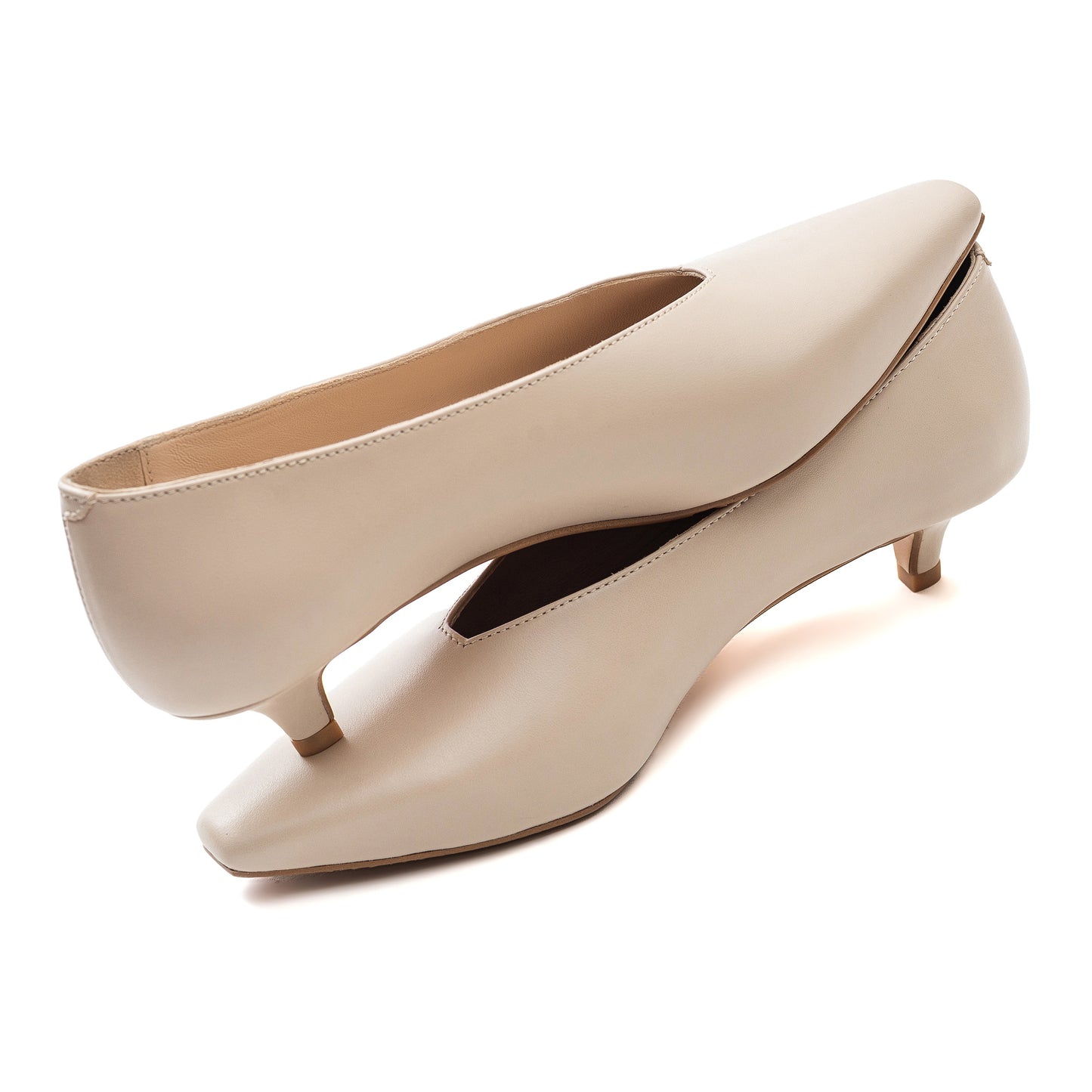 Comfortable Erica beige pumps for every day LOOKIE ATELIER