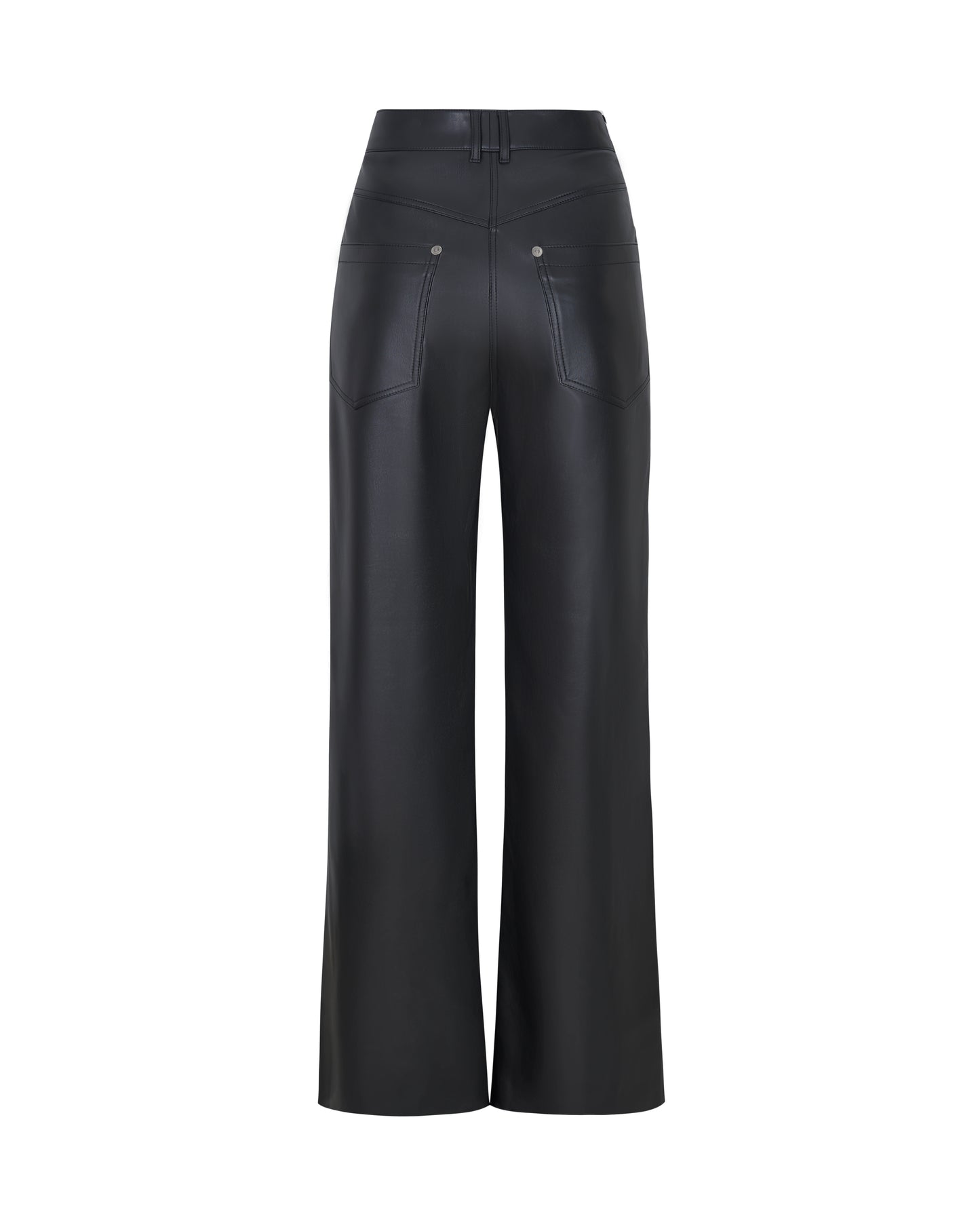 TROUSERS #02 — Relaxed Fit Faux Leather Trousers GUDU