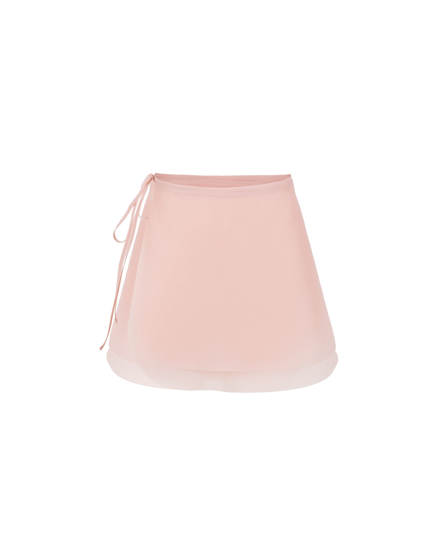Semi-transparent petal wrap skirt LILY in blush nude PASKAL
