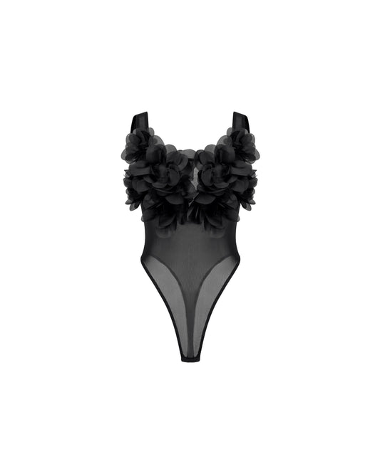 Peony Bodysuit in black PASKAL
