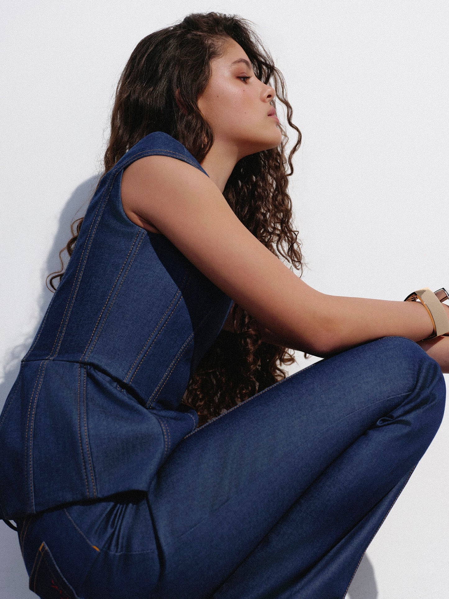 Dark blue raw flare jeans NOVITSKA
