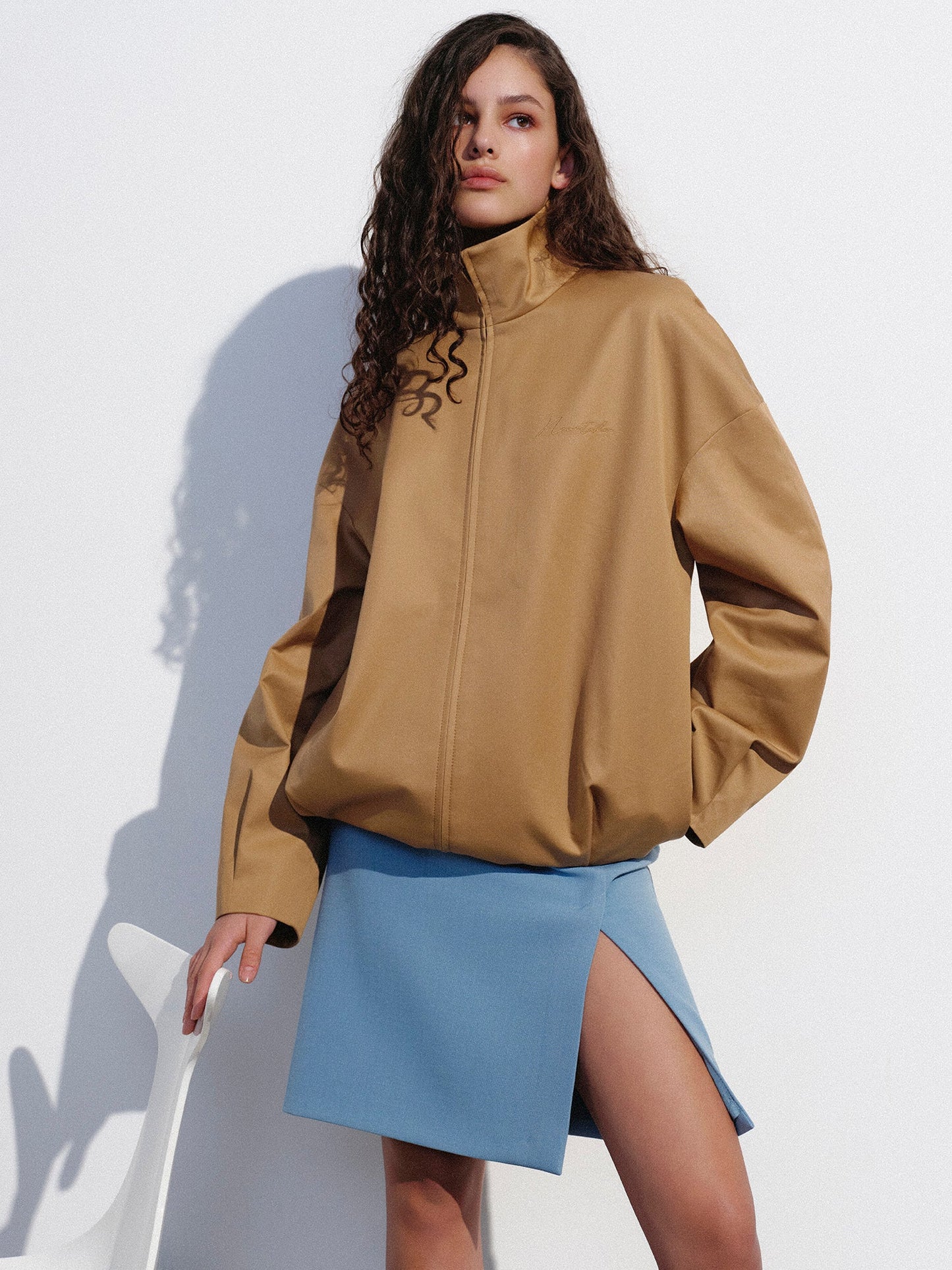 Brown oversized bomber NOVITSKA