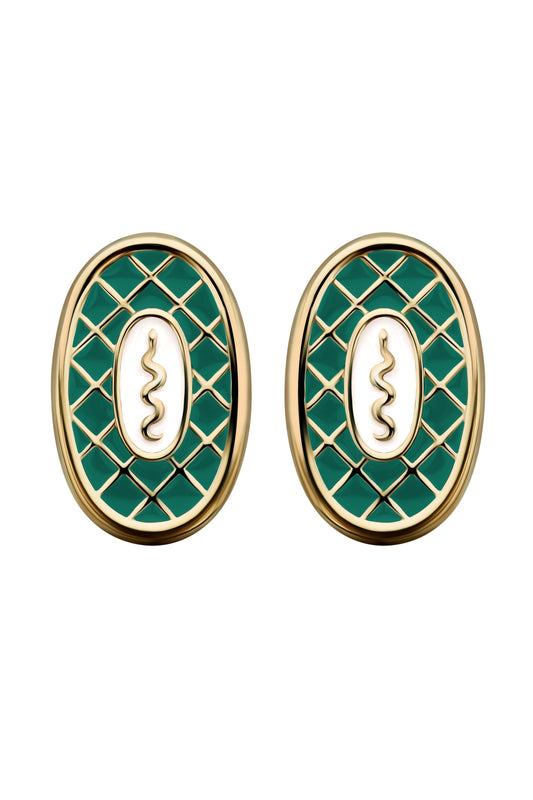 SERPENT EARRINGS IN EMERALD GREEN GUNIA PROJECT
