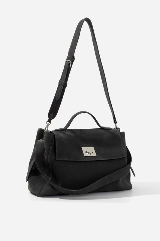 ERNESTINA 42 graphite suede bag KACHOROVSKA view 2