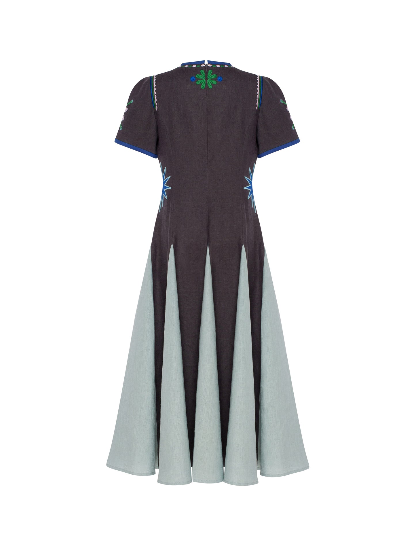 Linen short‑sleeve dress Lebidka ETNODIM