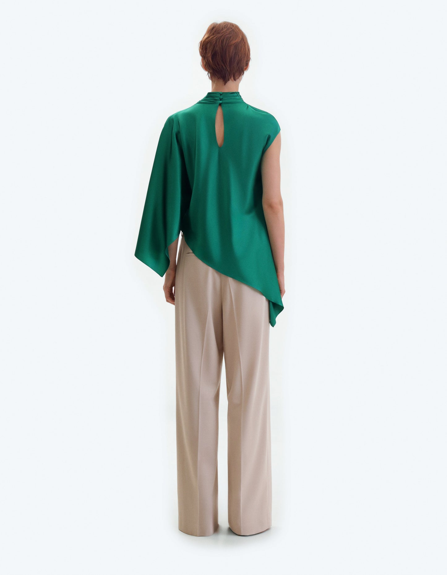 Taupe straight-leg trousers ELENA REVA
