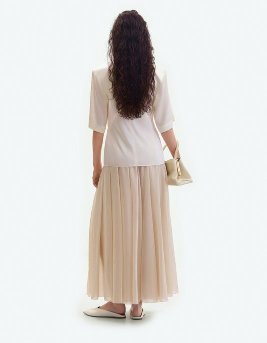 Cream midi skirt ELENA REVA