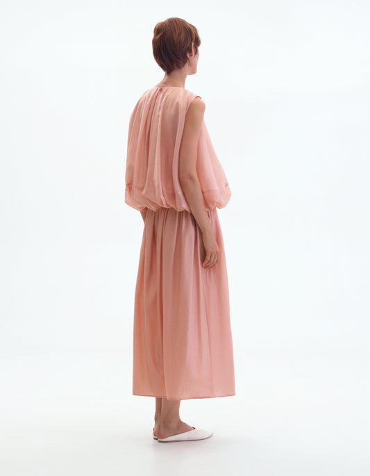 Dusky pink balloon skirt ELENA REVA