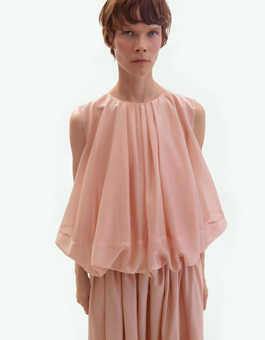 Dusky pink balloon top ELENA REVA