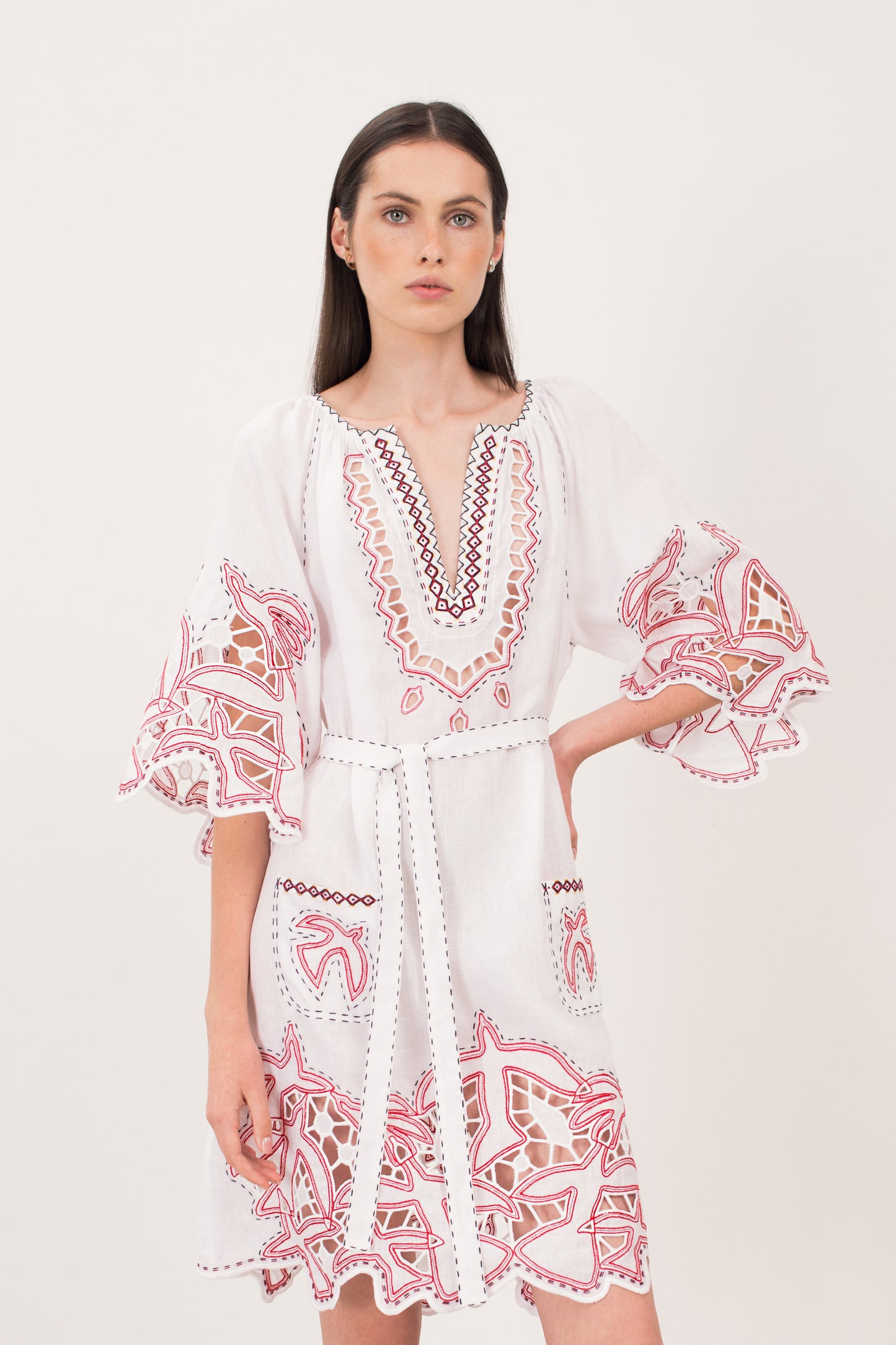 Flying Home short Dress in White My Sleeping Gypsy