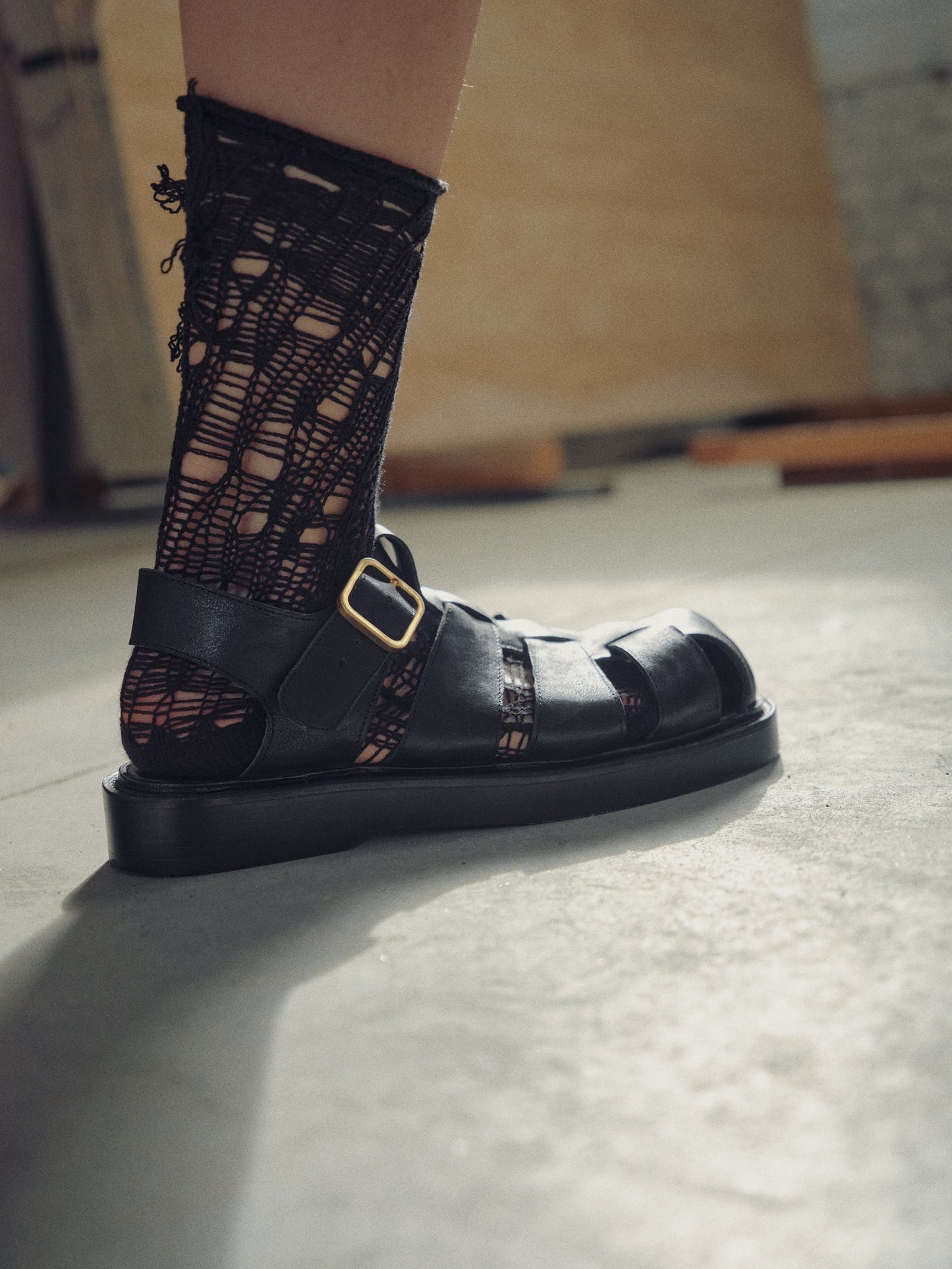 Grandpa Sandals Black HVOYA