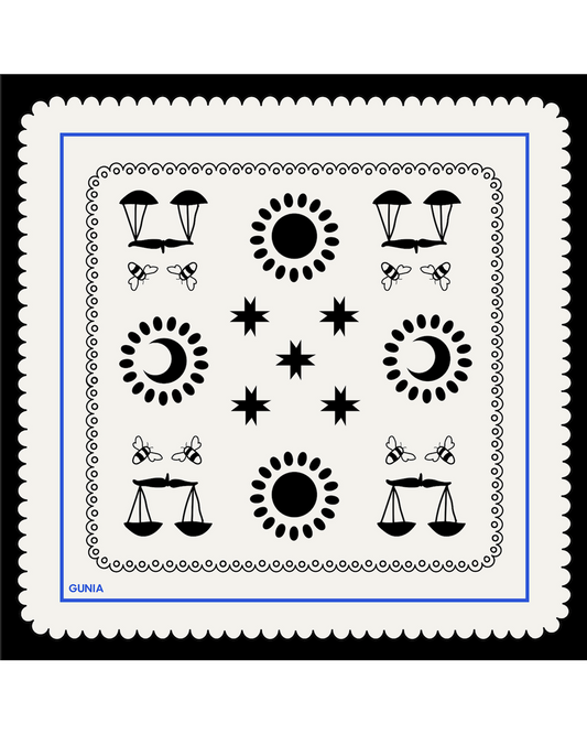 Silk headscarf ivory GUNIA PROJECT