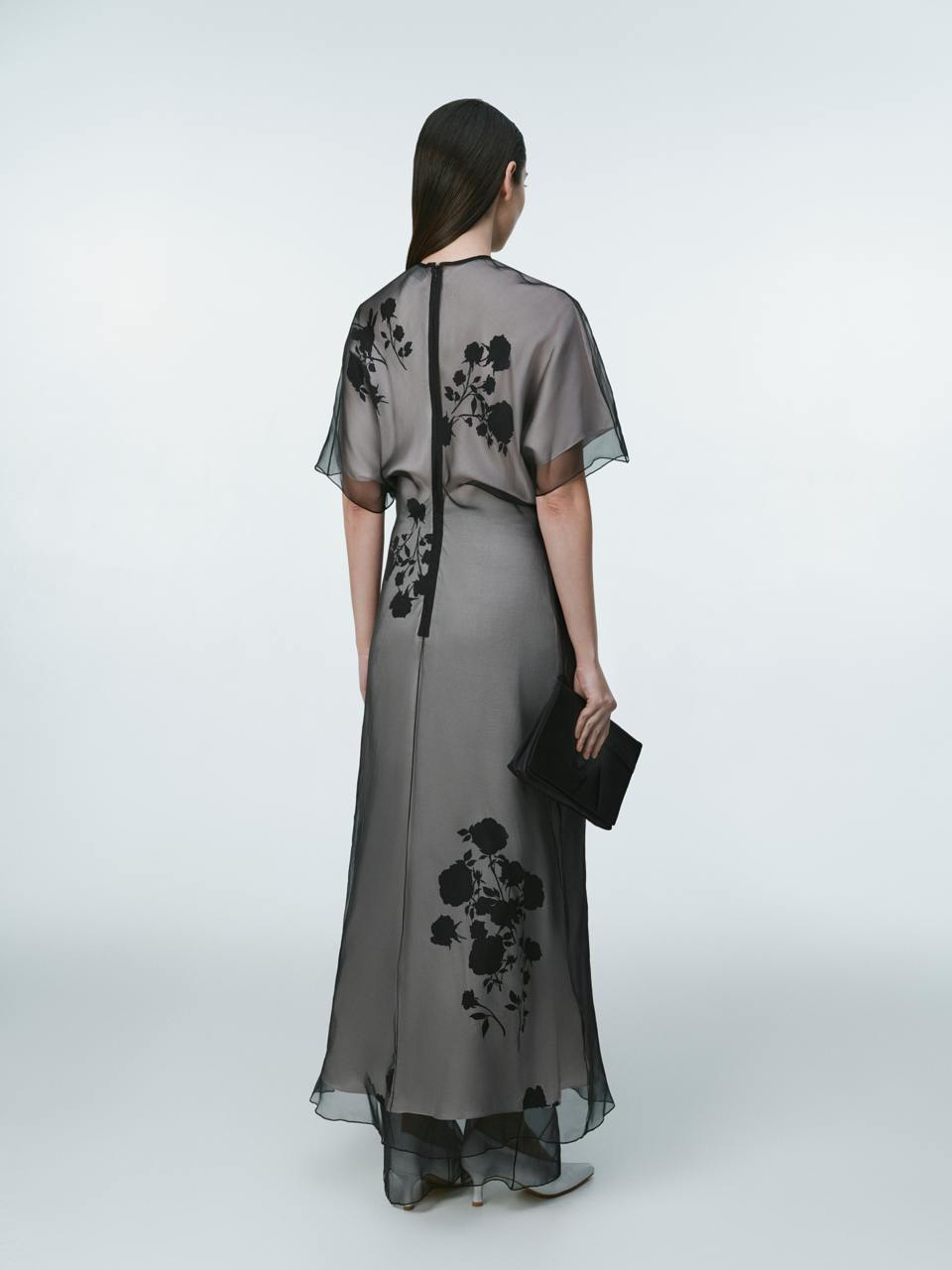 Floral print silk midi dress ELENA REVA