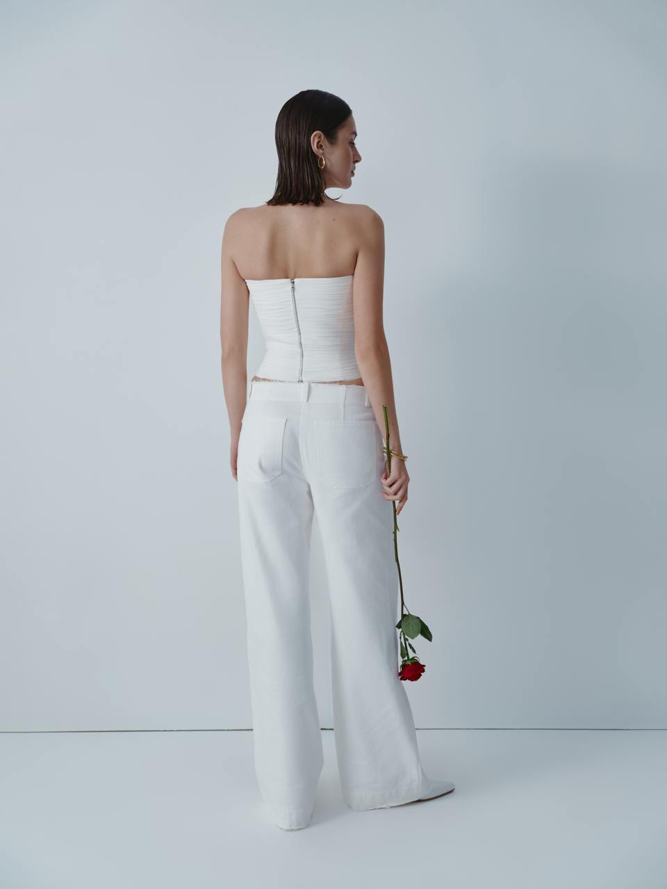 Ivory chiffon bustier ELENA REVA