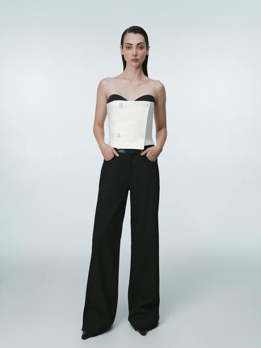 Ivory wool mini corset ELENA REVA