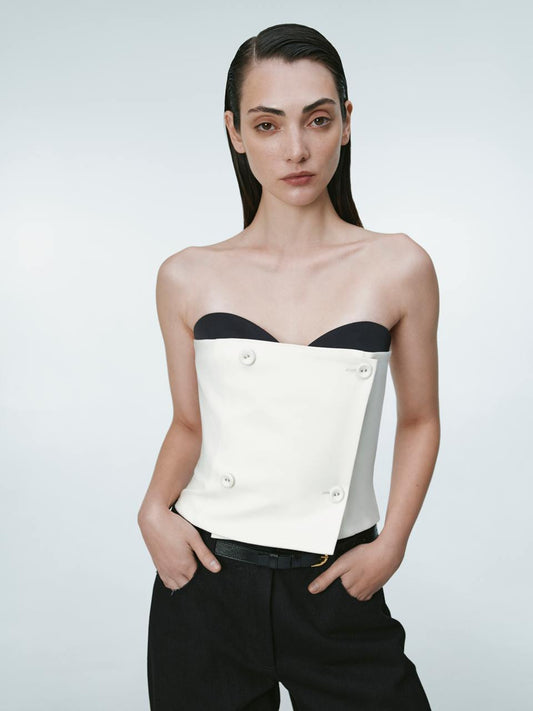 Ivory wool mini corset ELENA REVA