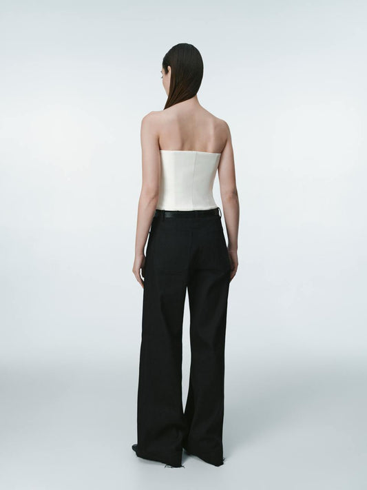 Black wide-leg jeans ELENA REVA
