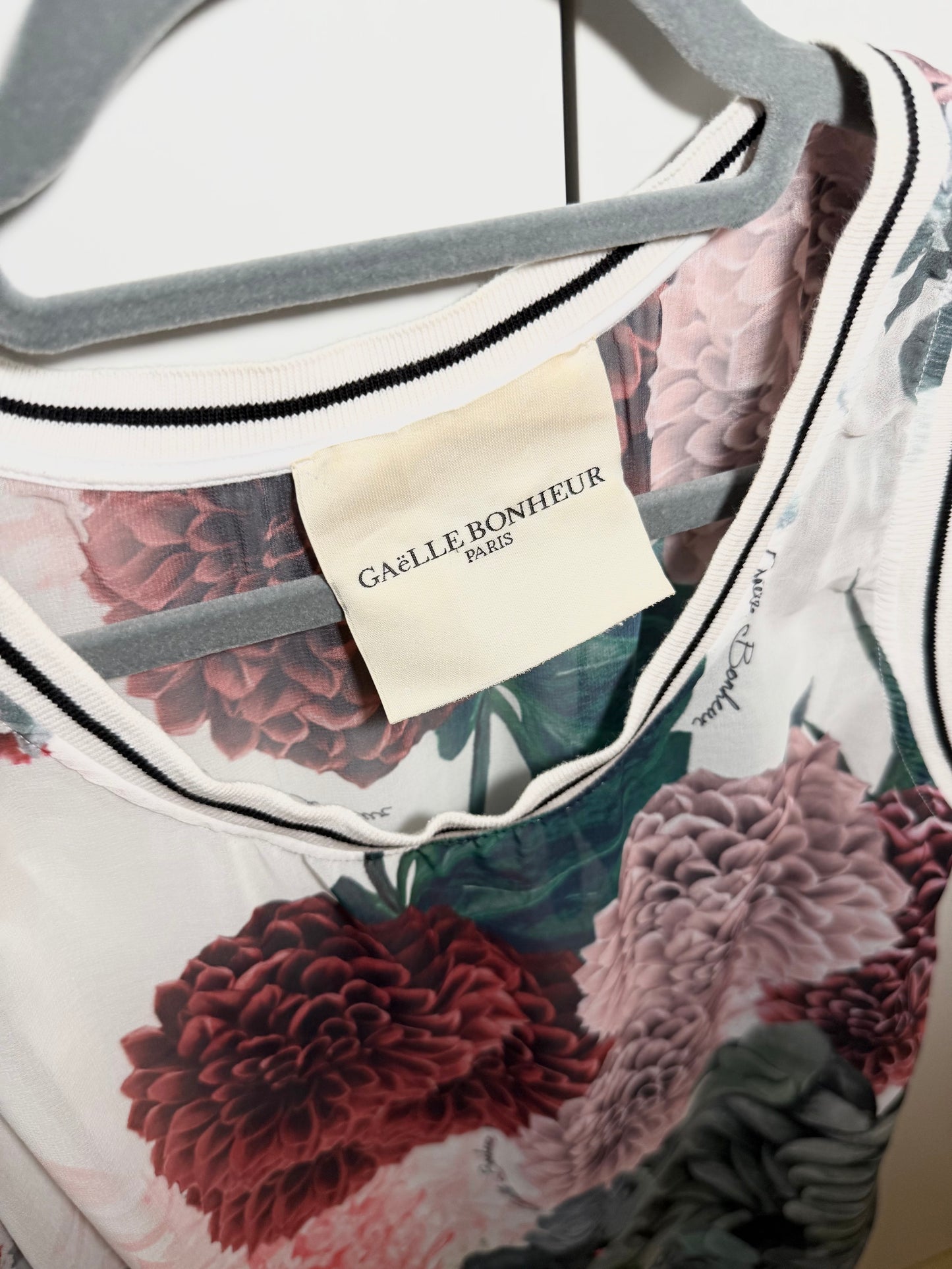 Floral Print Sleeveless Top – Sheer Lightweight GAËLLE BONHEUR PARIS (Pre-Owned)