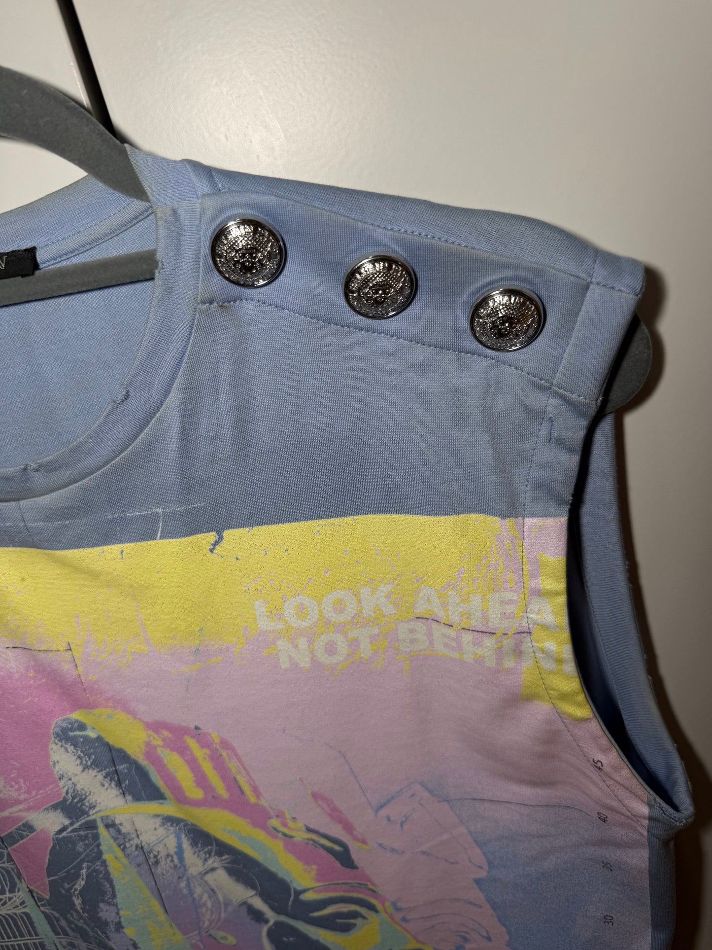 Graphic Sleeveless T-Shirt BALMAIN (Pre-Owned)