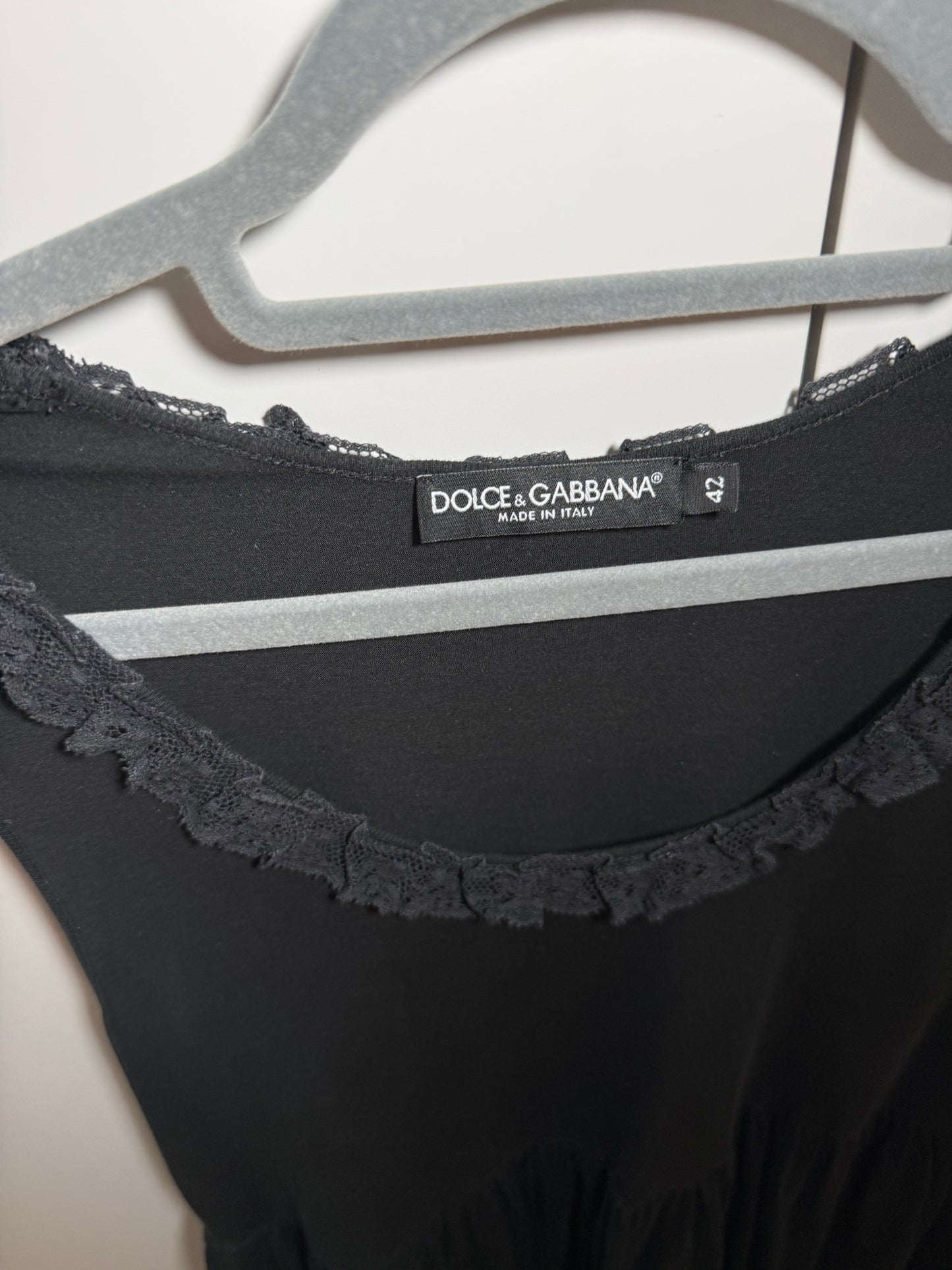 Black Lace Trim Top DOLCE & GABBANA (Pre-Owned)
